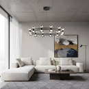 Люстра чорна D-83 cm Led 4100K Black Pendant 260219-100007461