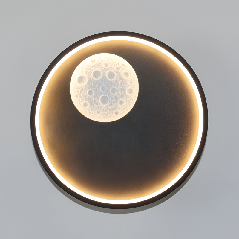 Настінний світильник місяць чорний D-30 cm Led Black Moon 251122-100006623