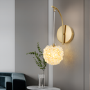 Настінний світильник золотий D-12 cm H-34 cm G9 Gold Luxury ball 260218-100007425