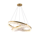 Люстра підвісна золота D-40+60cm Led 248W Gold Ice Circle 251119-100006710