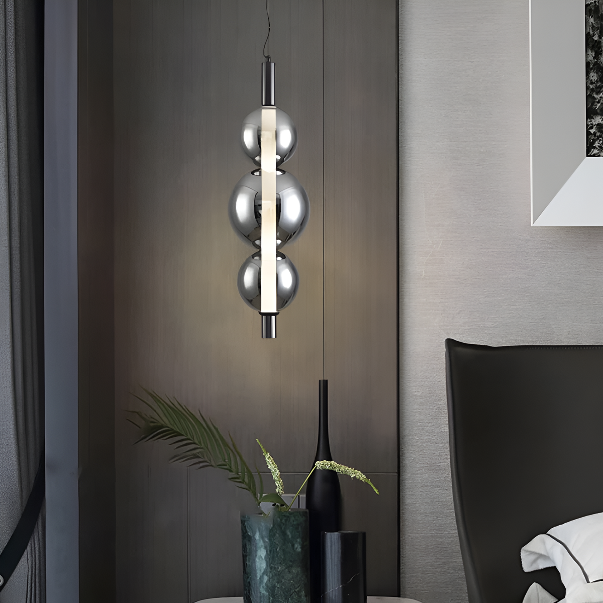 Підвісний світильник графітовий H-65 cm Led 16W 4000K Graphit Bubbles 251118-100006500