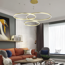 Підвісні люстри золота з кільцями у 3-х варіаціях Led Gold Circle Total rings 251018-100006314