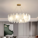 Підвівсні люстри D-50 /60 /80 cm E27 Gold+White Feathers 260118-100007055