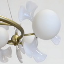 Підвісна люстра золота D-76 cm G9*9 Gold+White Flowers 260235-100007331