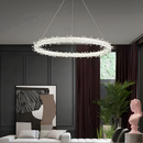 Люстри срібні D-40cm/ 60cm/ 80cm Led 4000K Chrome Luxury Crystal 260118-100007233