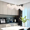 Підвісна люстра срібна L-80 cm Led 42W 3000K-6000K Chrome Crystal Wave 260118-100007064