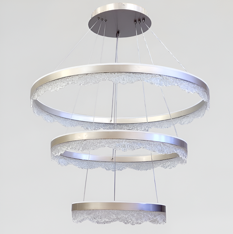 Підвісна люстра сатинова D-80+60+40 cm Led 295W Satin Ice 251035-100006389