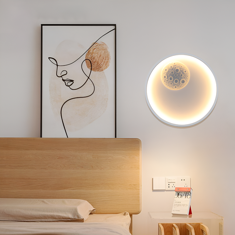 Настінний світильник місяць білий D-30 cm Led White Moon 251122-100006624