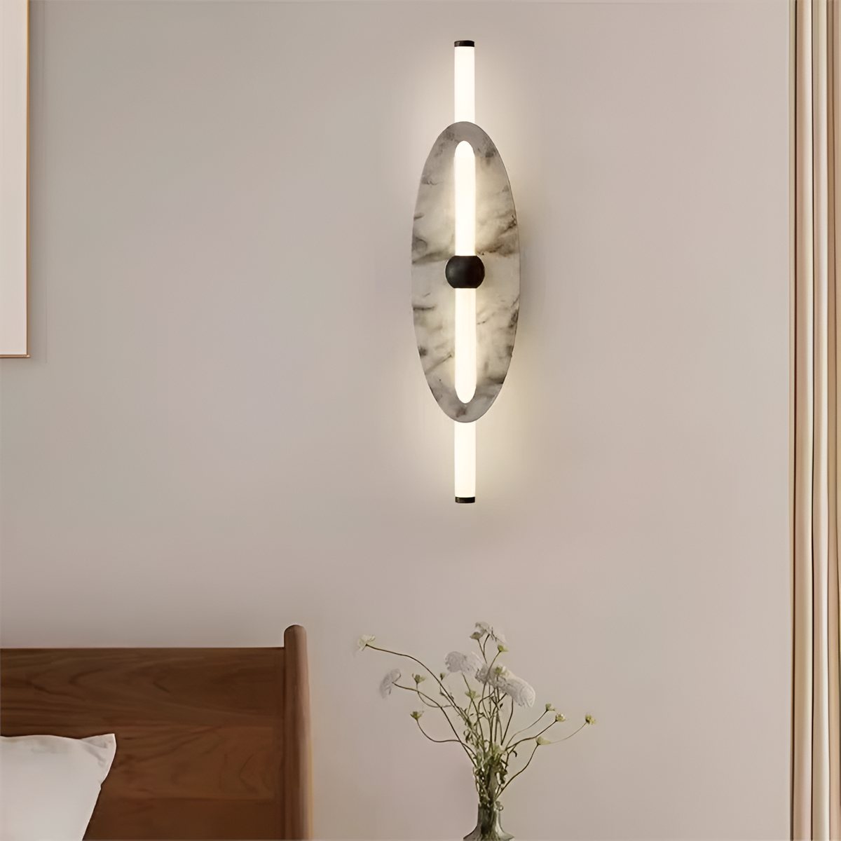Настінний світильник з імітацією мармуру сірий H-80 cm Led 8W Grey Imitation 251131-100006589