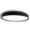 Стельова люстра чорна D-49 cm Led 72W 3000K-6500K Black Gofre 260248-100007397