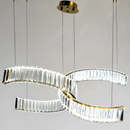Люстра підвісна Led Gold Crystal 250535-100005005