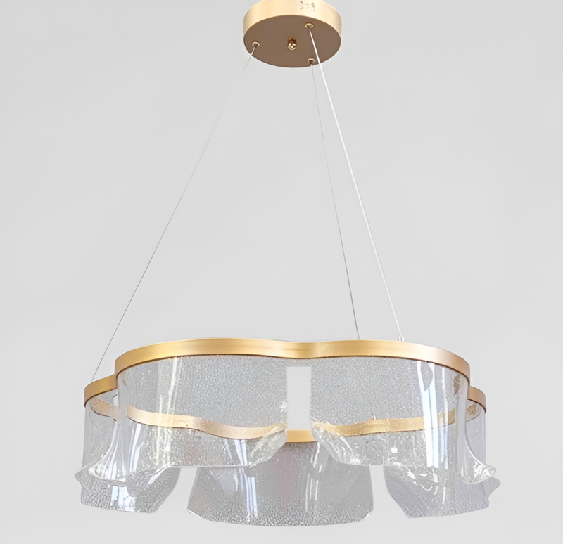 Підвісна люстра золота світлодіодна D-60 cm Led 43W Gold Jellyfish 251035-100006392