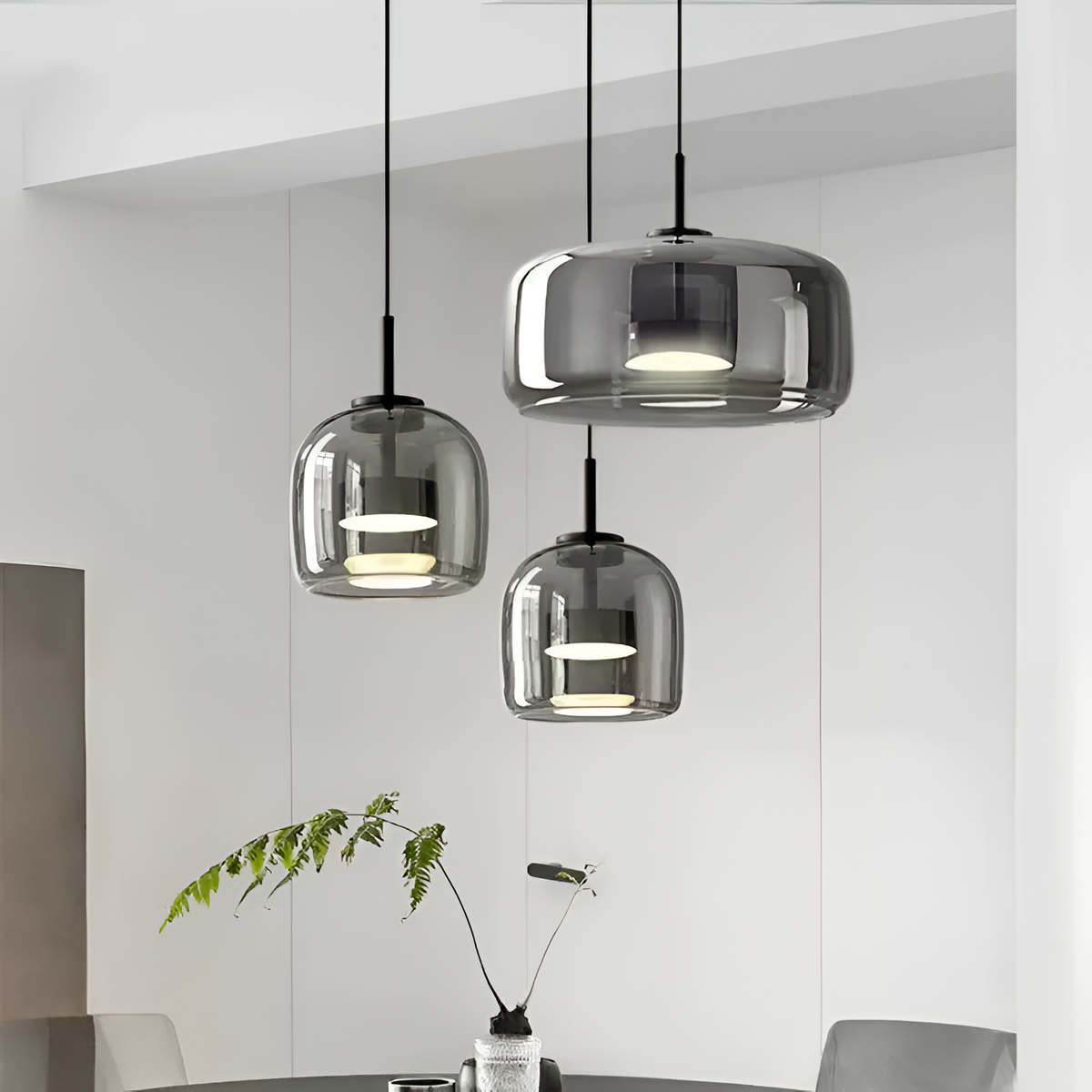 Підвісний світильник димчастий D-23 cm Led 9W 3000K-6000K Black+Grey Jube 251231-100006776