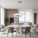 Підвісна люстра сіра з пультом D-50 cm Led 50W 4000K Chrome Kukho 260264-100007445
