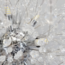 Люстра біла підвісна з намистинами та срібним кріпленням Кульбаба D-50 cm Silver G9x9 Dandelion 220835-100000998