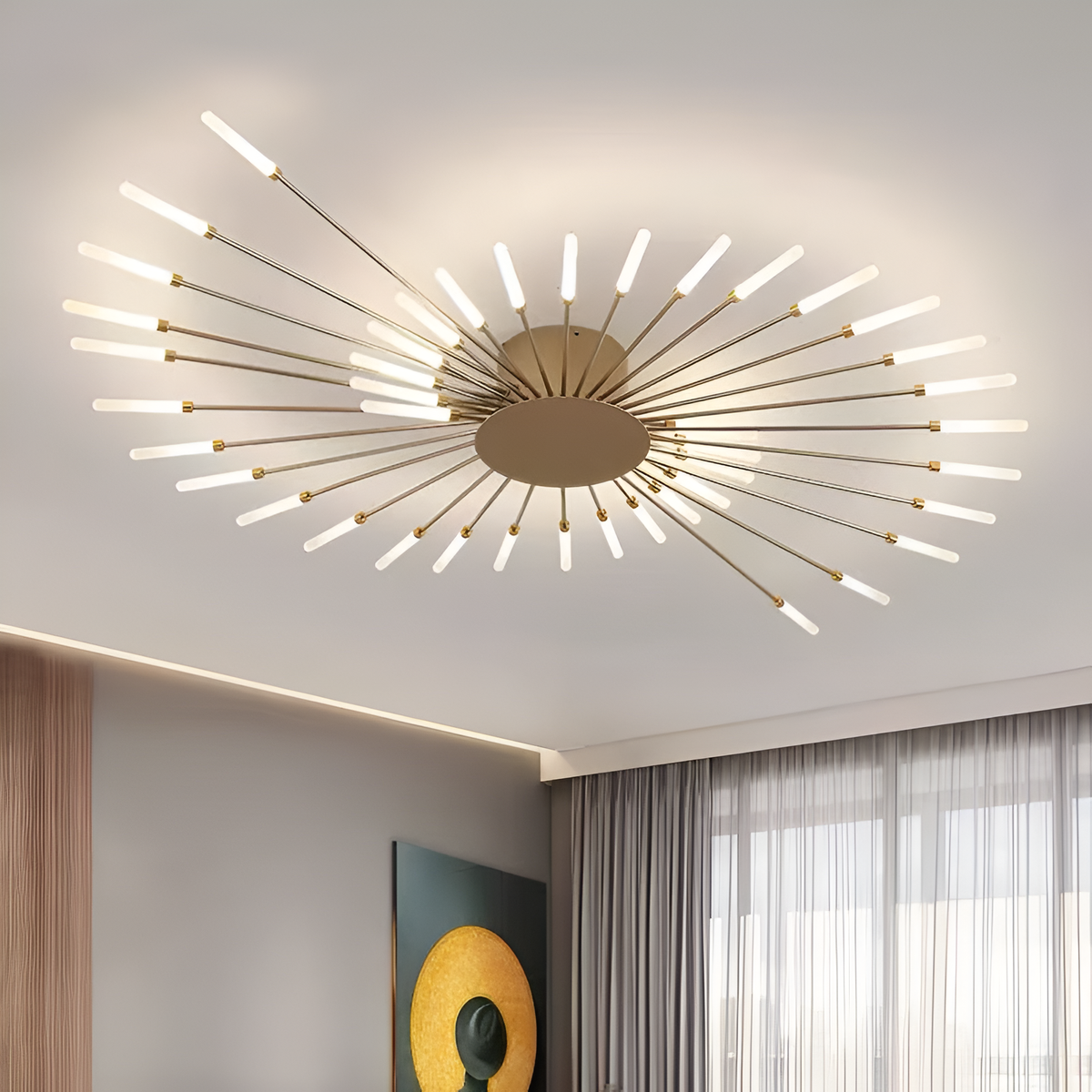 Стельові люстри золоті L-107 cm / L-133 cm Led 4000K Gold Fun 260235-100007333