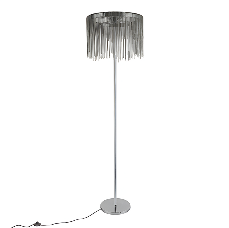 Торшер срібний з ланцюжків H-150 cm Led 15W Silver Chain 251231-100006787