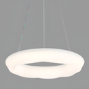 Підвісна люстра біла з пультом і додатком D-50 cm Led 64W 2700-65000K White Bagel 260331-100007586