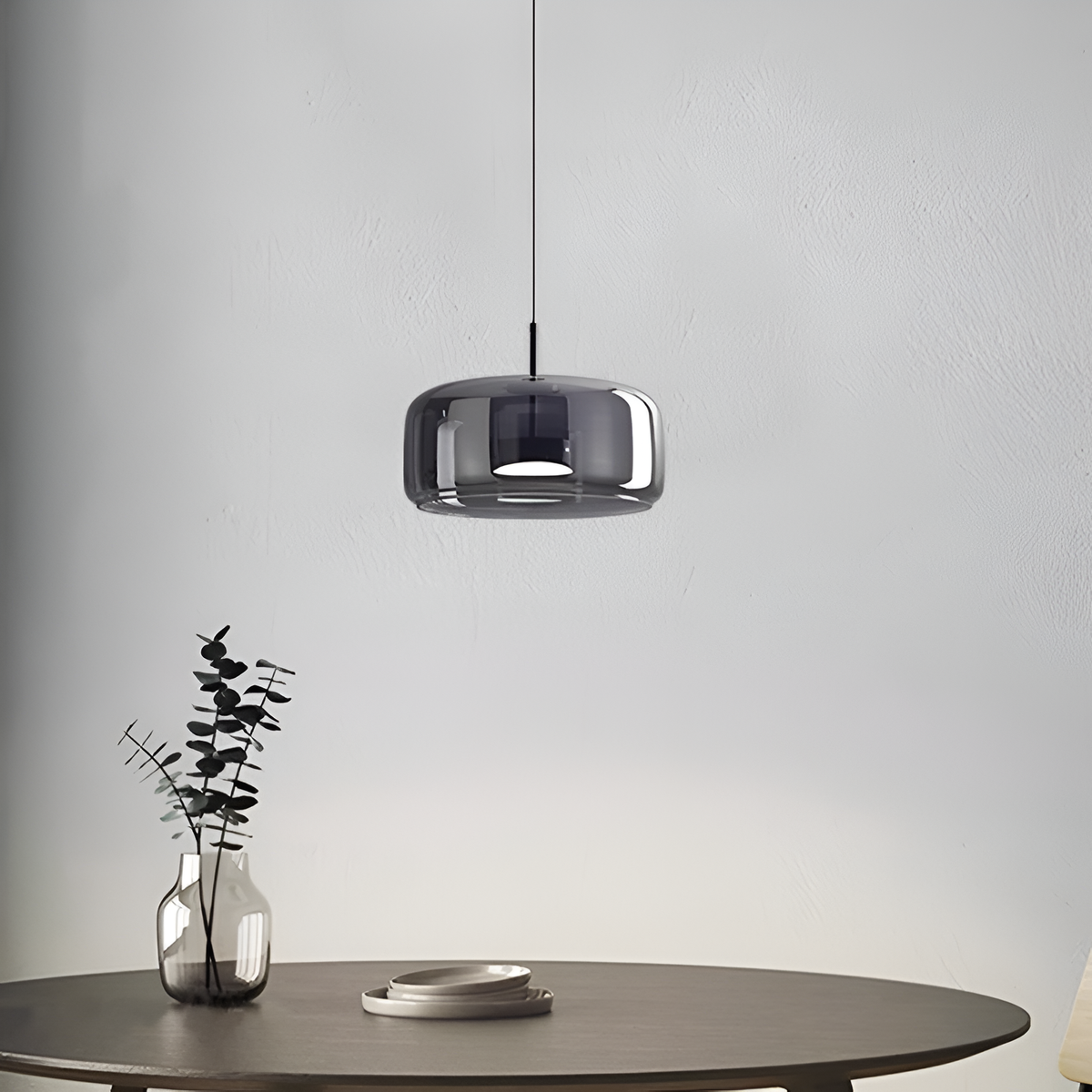 Підвісний світильник димчастий D-33 cm Black+Smoke Jube 251131-100006754