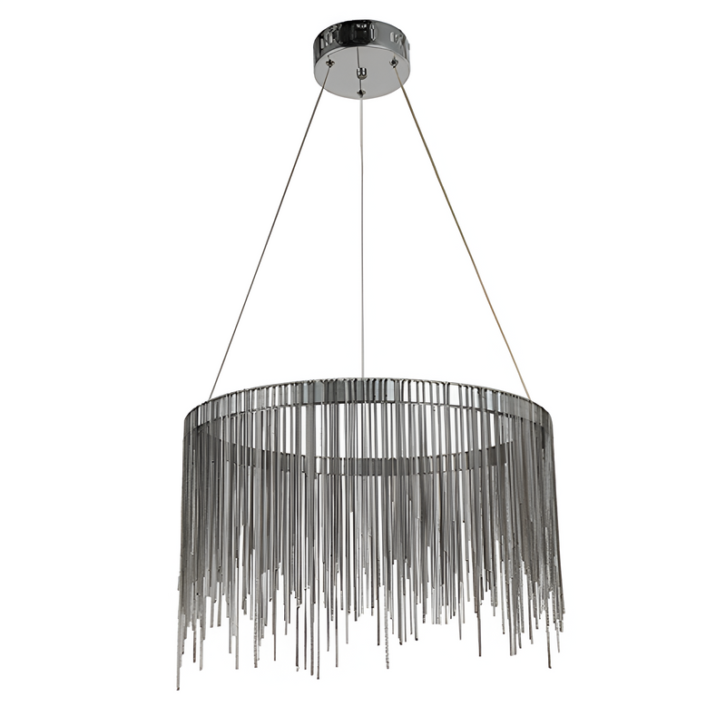 Підвісна люстра срібна з ланцюжків D-60 cm Led 20W Silver Chain 251231-100006786