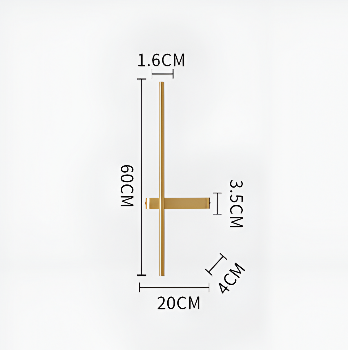 Бра Lines L-60 см / L-90 см / L-120 см 3000К-6000К Gold 251219-100006819