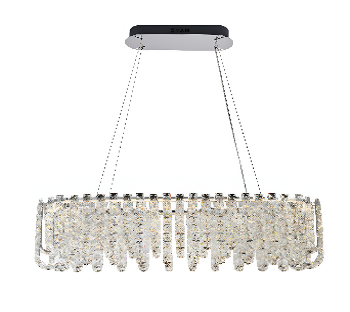 Підвісна люстра срібна L-100 cm Led 100W Chrome Loop 260817-100008602