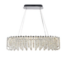 Підвісна люстра срібна L-100 cm Led 100W Chrome Loop 260817-100008602