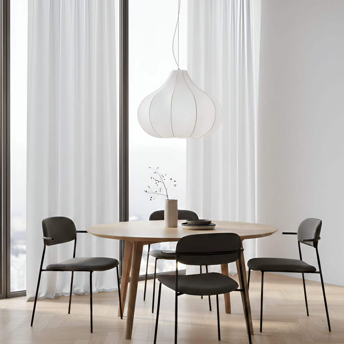 Підвісна люстра біла D-50 cm E27 White Lightness 260218-100007539