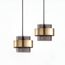 Підвісний світильник D-18 cm E27 Led Smoke+Gold Mugga Lamp 251121-100006757