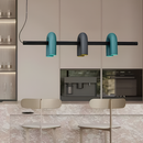 Люстра з рухомими світильниками L-120 cm Led 20W 4000K H-25-120 cm Black+Green Track lamp 251218-100006971