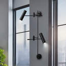 Настінний світильник чорний зі спотом H-95 cm GU10 Black Geometry 251163-100006705