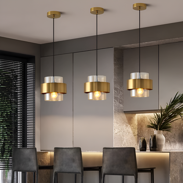 Підвісний світильник D-18 cm E27 Led Amber+Gold Mugga Lamp 251121-100006756