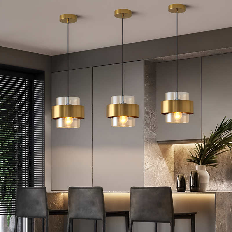 Підвісний світильник D-18 cm E27 Led Amber+Gold Mugga Lamp 251121-100006756