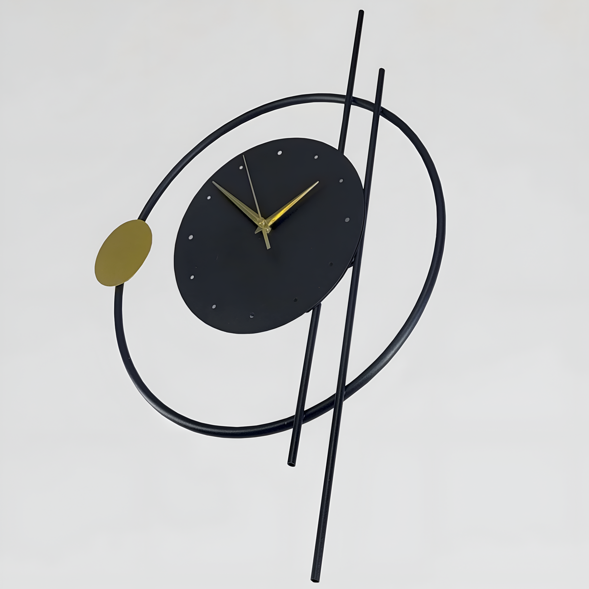 Настінний світильник годинник чорний з золотом Led 6.5W 3000K-6000K Black+Gold Clock 260235-100007340