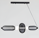 Підвісна люстра L-88 cm Led 23W 3000-6000K Black+White Mesh 251135-100006609