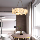 Підвісні люстри з мармуру D-60 cm / D-80 cm Led 3000K-6000K White+Gold Marble Flower 251218-100006933