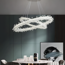 Люстри з подвійними кільцями D-40+60 / D-60+80 cm Led 4000К Chrome Frost Clear Crystal 260118-100007234