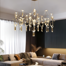 Підвісні люстри золоті D-65 cm / D-70 cm Led 3000K-6000K Titanium Rain 260118-100007244
