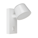 Настінний світильник білий повортний з вимикачем на корпусі H-15 cm led 8W 4200K White Tenn turn 260160-100007071
