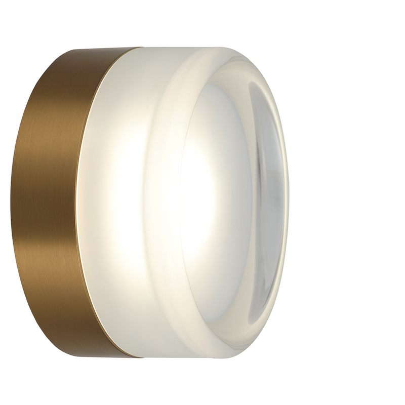 Настінний світильник IP54 D-14 cm Led 5W 4000K Gold+Clear 251036-100006258