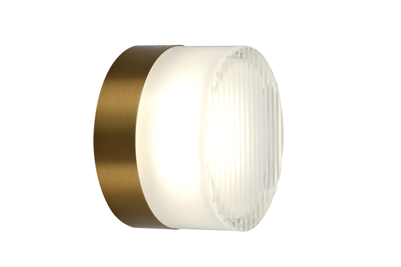 Настінний світильник IP54 D-14 cm Led 5W 4000K Gold+Clear 251036-100006270