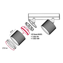 Стельовий світильник накладний поворотний білий подвійний Led GX53 White Gofre 251092-100006368