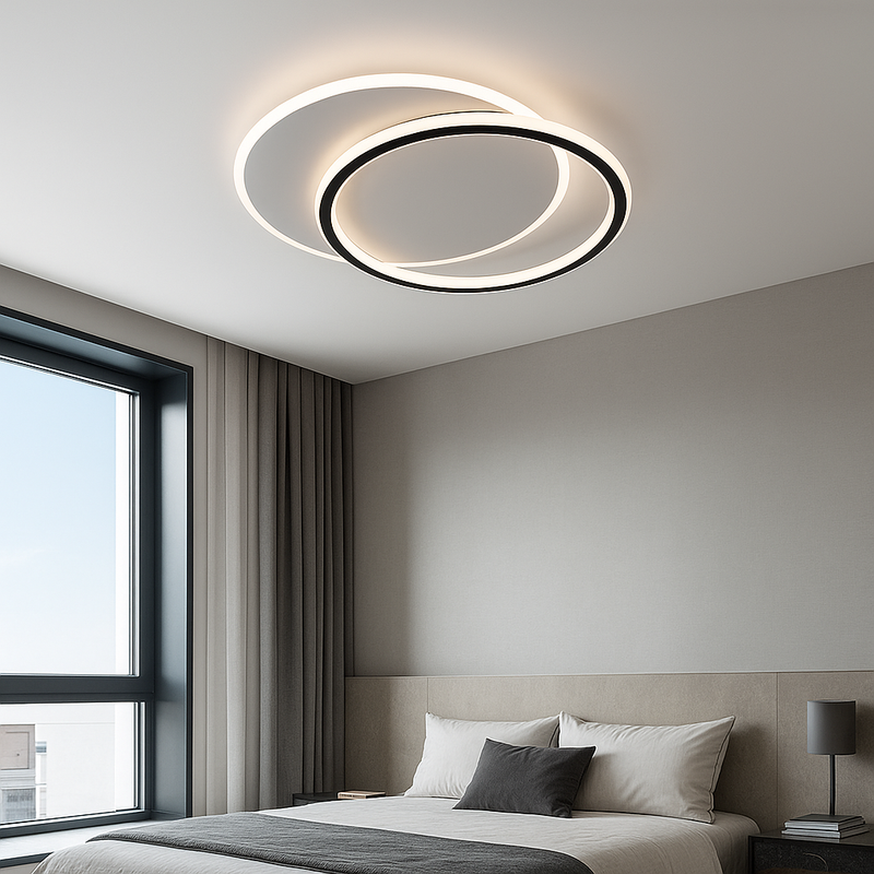 Стельовий світильник L-48 cm Led 65W 3000K 4000K 6000K White+Black Double geometry 251175-100006514