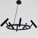 Підвісна люстра чорна зі спотами D-78 cm Led 4000K Black Track Light 251135-100006687