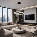 Люстра чорна підвісна D-60+40 cm Led 150W Black Ice 251088-100006351260488-100007789