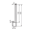 Настінні світильники чорні L-60 cm / L-80 cm IP54 Led 3000K / 4000K Black Line 260532-100007931