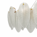 Підвісна люстра золота L-95 cm E14 Gold+White Feather 260618-100008228