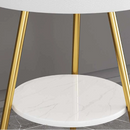 Торшер золотий з тумбою з бездротовою зарядкою H-160 cm E27 Gold+White Helga 260758-100008332