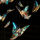 Каскадна люстра з метеликами L-80 cm Led 90W Chrome Butterflies 260817-100008536