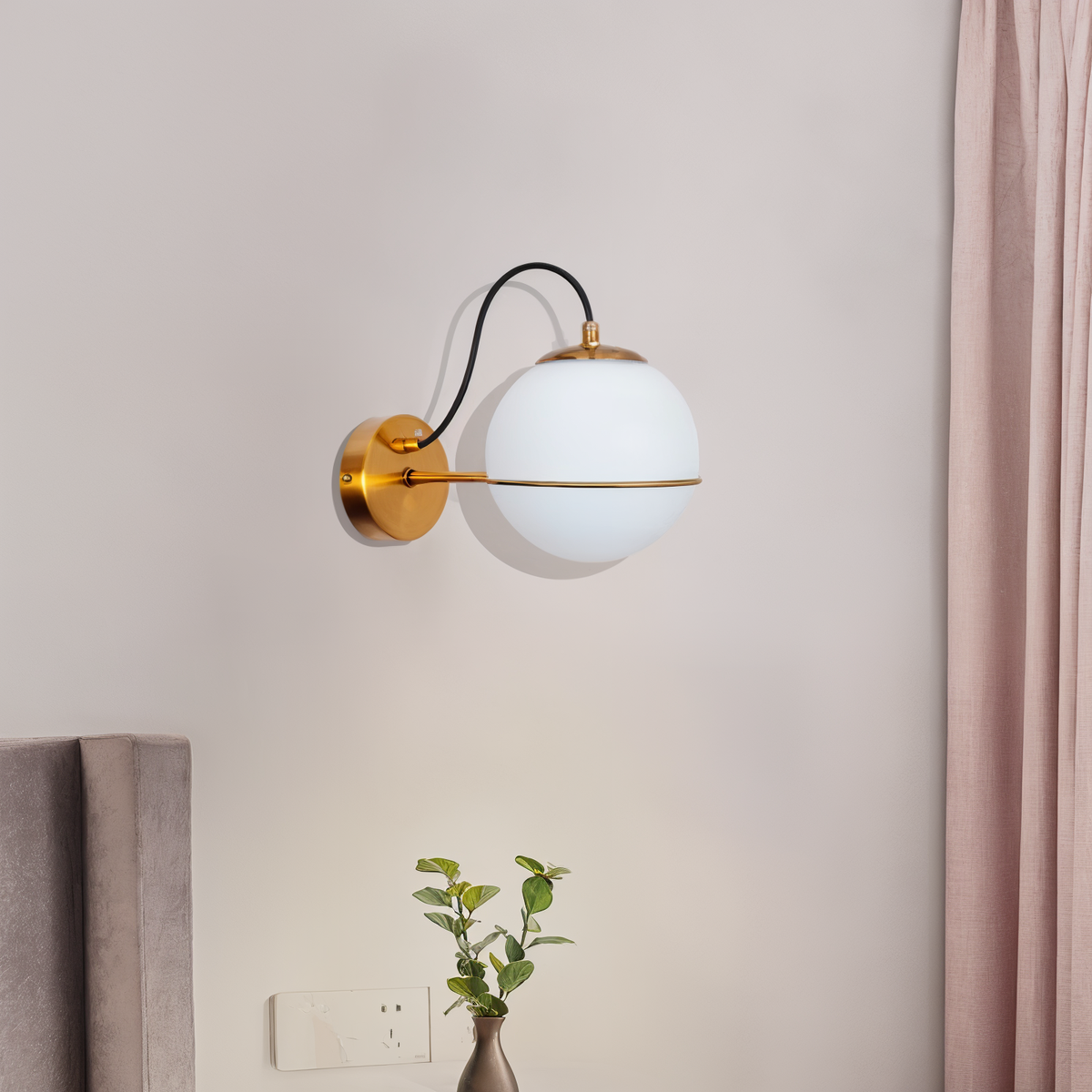 Настінний світильник Bollo D-15 см E27 Gold + White 250431-100004294